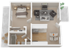 One-Bedroom Floor Plan One-Bedroom Floor Plan at 1038 On Second, Lafayette, CA 94549